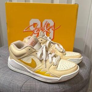 Women's Jordon Stadium 90 Vanilla and Yellow Sneakers
